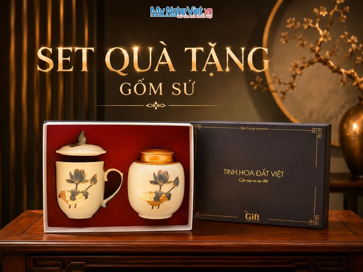 Set quà tặng gốm sứ Bát Tràng