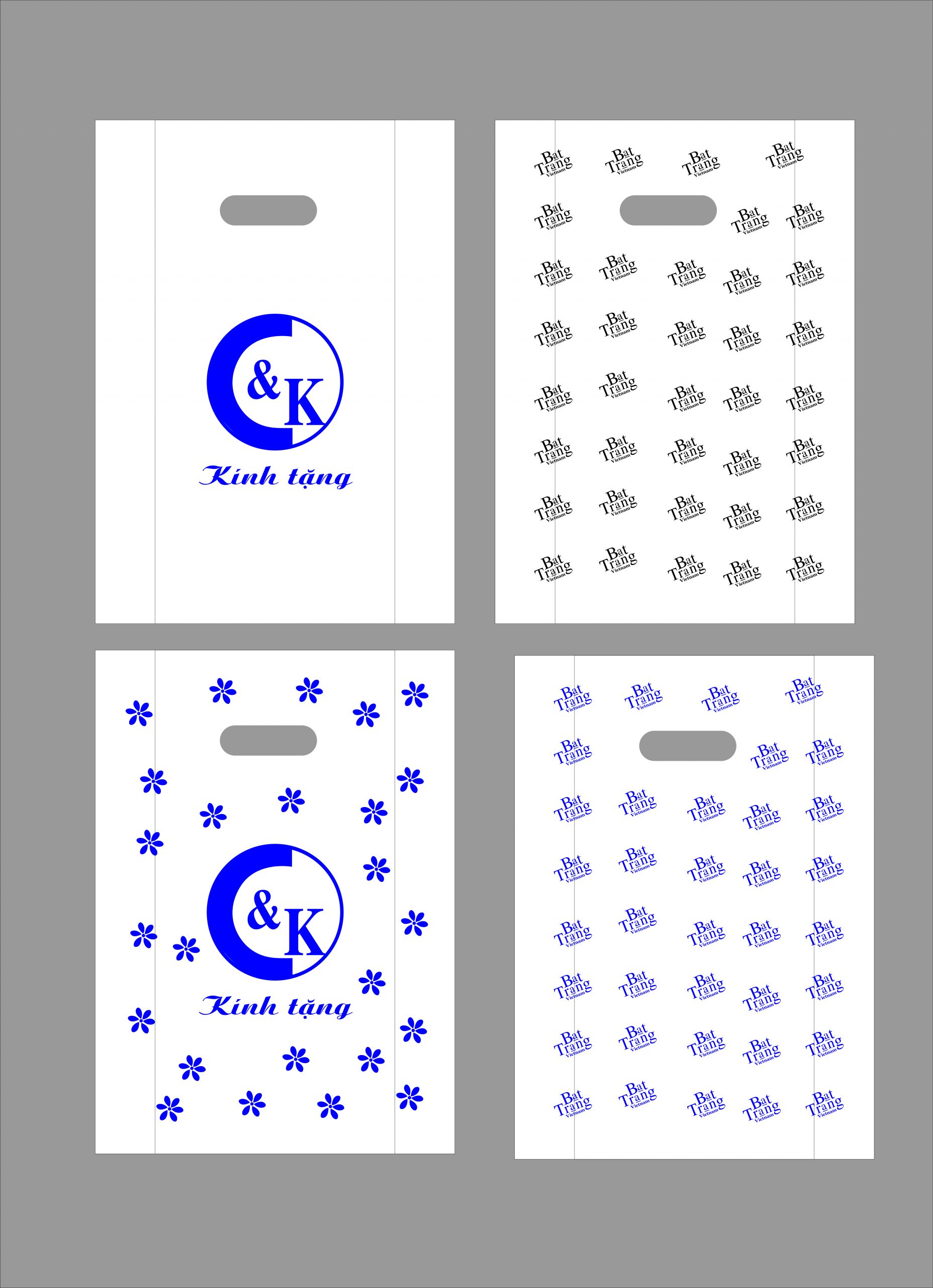 Túi xách nilon in logo C&K
