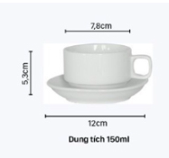 Ly sứ kiểu Cappuccino Mỹ Nghệ Việt