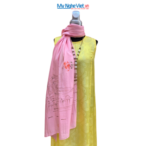 Khăn Lụa Vẽ Chợ Bến Thành