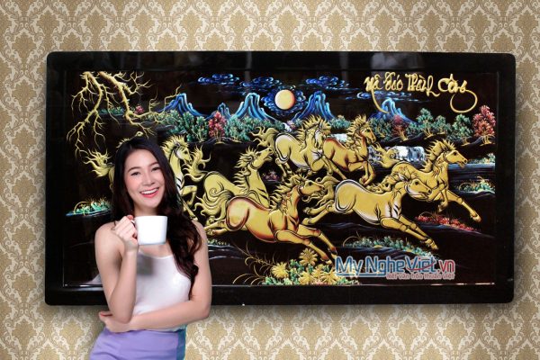 Tranh Sơn Mài Mã Đáo Thành Công Cỡ Đại MNV-TSM9178-3