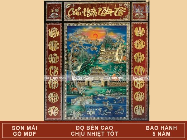 Liễn Cẩn Ốc Cửu Huyền Thất Tổ cao cấp 120x140cm SMA195-1214