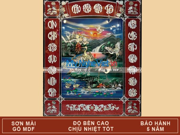 Liễn Thờ Cửu Huyền Thất Tổ cẩn ốc 1.2x1.4m SMA198-1214-1