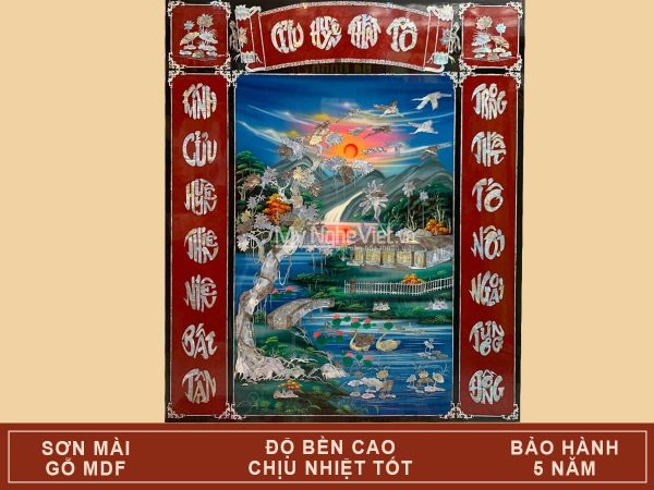 Liễn Thờ Cửu Huyền Thất Tổ Cẩn Ốc 120x140cm SMA198-1214-1