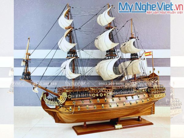 Mô hình thuyền chiến cổ San Felipe 1m2 MNV-TB14-120
