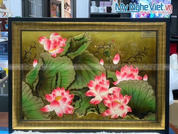 Tranh nghệ thuật- tranh hoa sen treo tường TSMDH8111