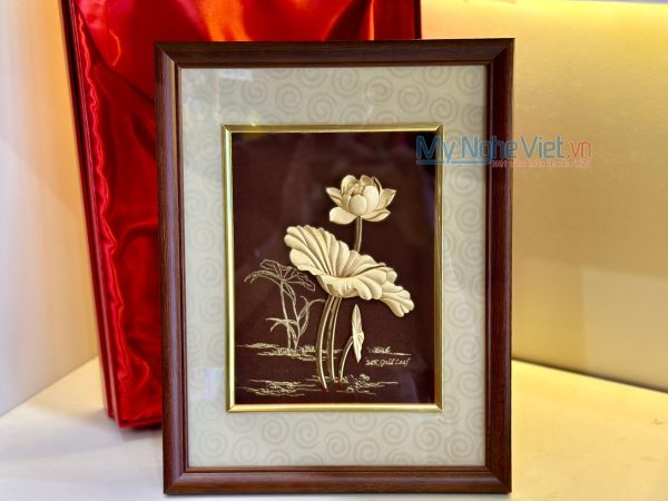 Tranh Dát Vàng Hoa Sen MNV-TD23