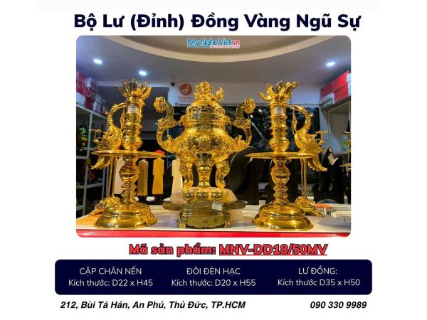 Bộ ngũ sự mạ Vàng H50 MNV-DD18/50MV